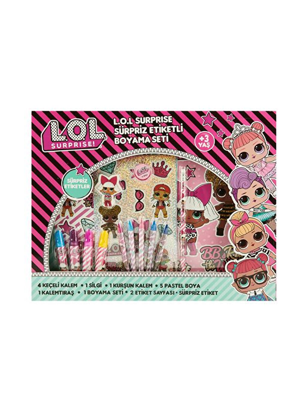 Etiketli Boyama Seti - Renkli
