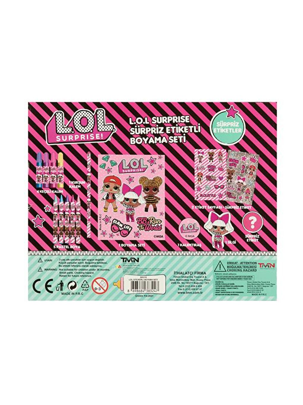 Etiketli Boyama Seti - Renkli-3