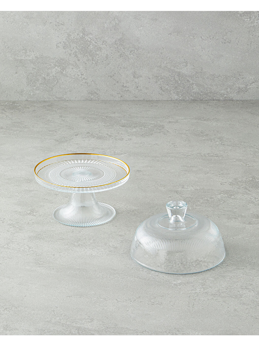 Sarı Glimmer Sunumluk 16 cm Şeffaf-Gold-1