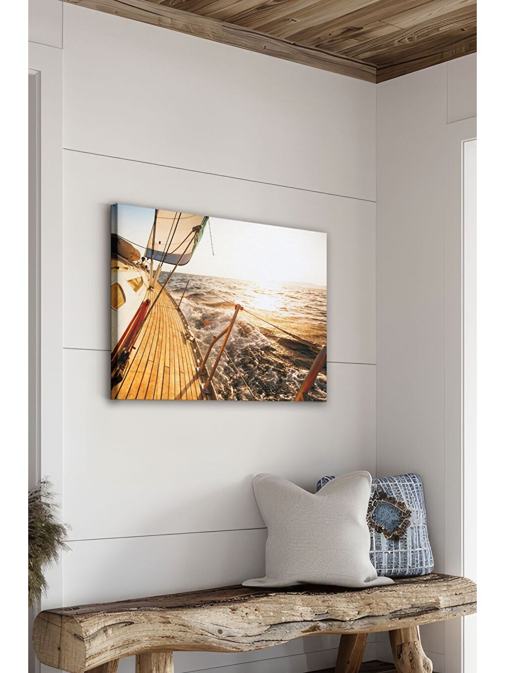 Beyaz Dekoratif Kanvas Tablo - FDC232 - ERSYFDC232-5070