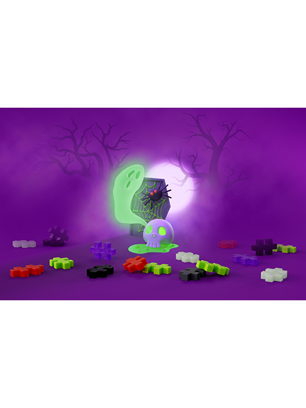 Plus-Plus Spooky Mix (100 Parça Tüp)-2