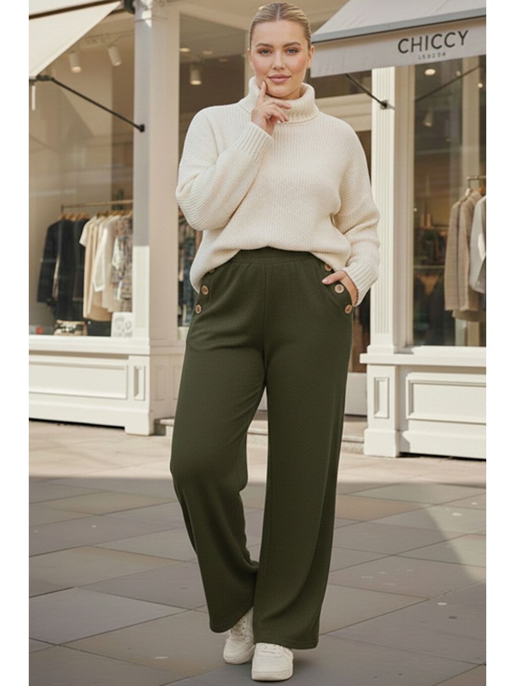 Sarı İtalyan Büyük Beden İtalyan Hardal Rengi Lastikli Bel Geniş Paça İnce Fitilli Kadife Pantolon 100 62-2