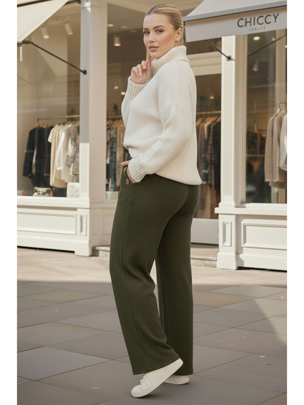 Sarı İtalyan Büyük Beden İtalyan Hardal Rengi Lastikli Bel Geniş Paça İnce Fitilli Kadife Pantolon 100 62-3