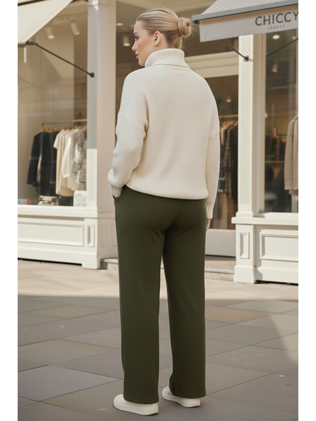 Sarı İtalyan Büyük Beden İtalyan Hardal Rengi Lastikli Bel Geniş Paça İnce Fitilli Kadife Pantolon 100 62-4