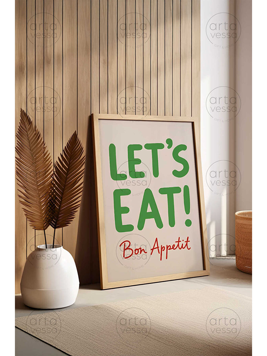 Beyaz Tek Parça Ham Renk Gerçek Ahşap Çerçeveli Tablo - TEKARTCRVMDF-24 - TEKARTCRVMDF24-5070-1