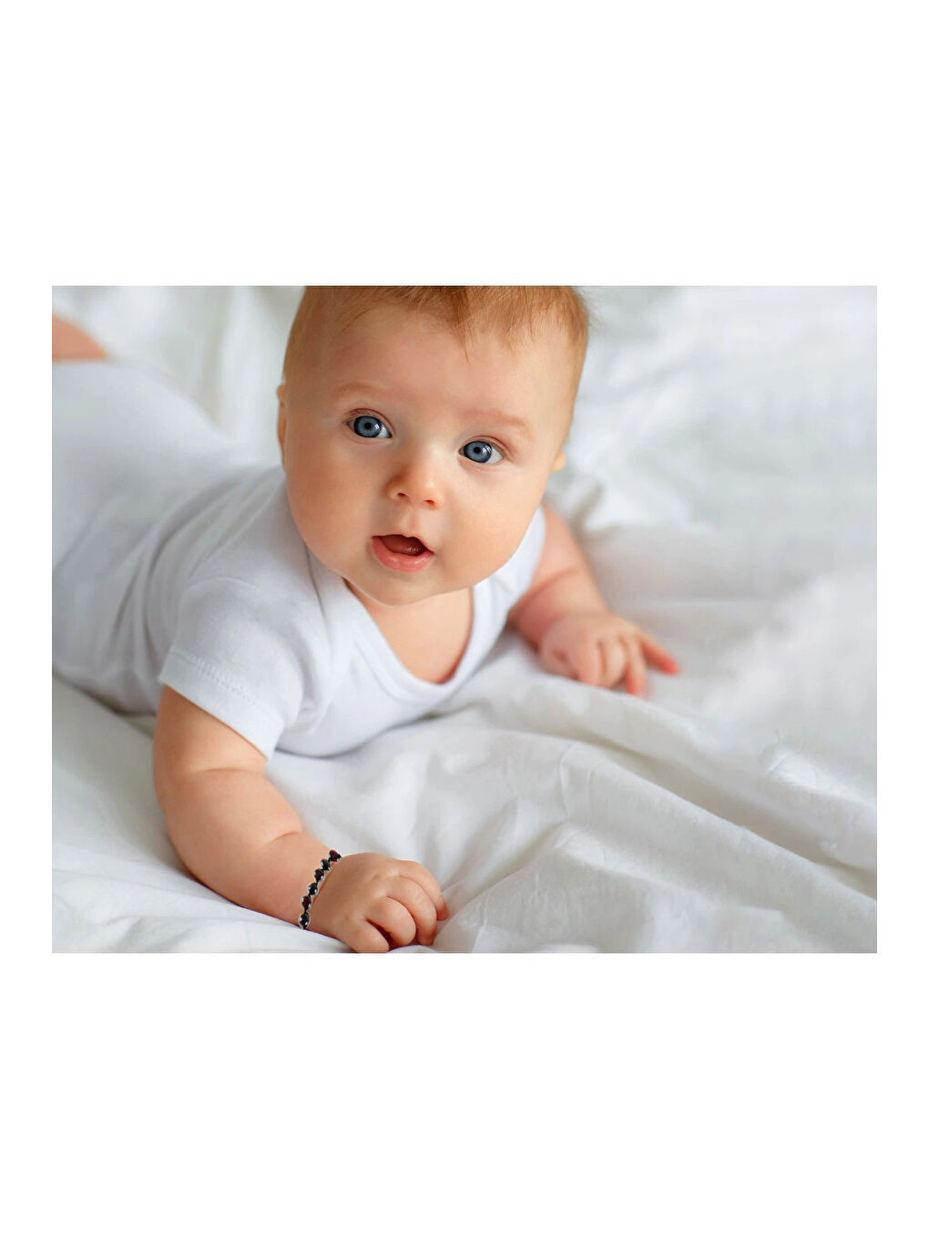 Kırmızı Orjinal Kehribar Bebek Bilekliği Vişne-1