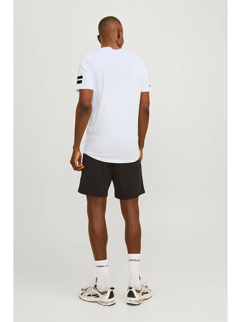 Beyaz Core Jcoboro %100 Pamuk Regular Fit Bisiklet Yaka Tişört 12116021-3