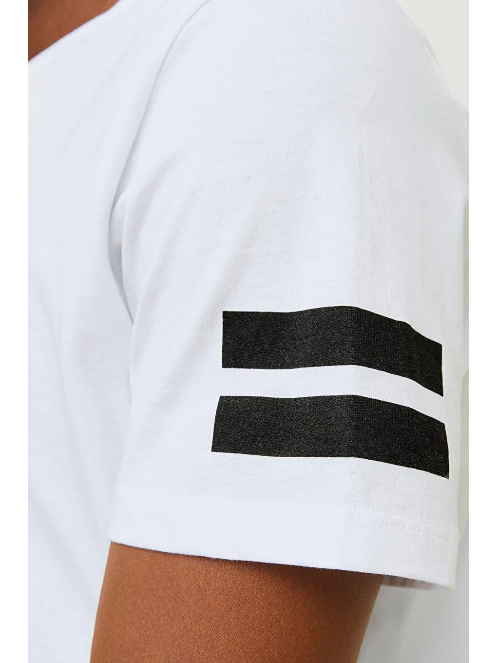 Beyaz Core Jcoboro %100 Pamuk Regular Fit Bisiklet Yaka Tişört 12116021-4