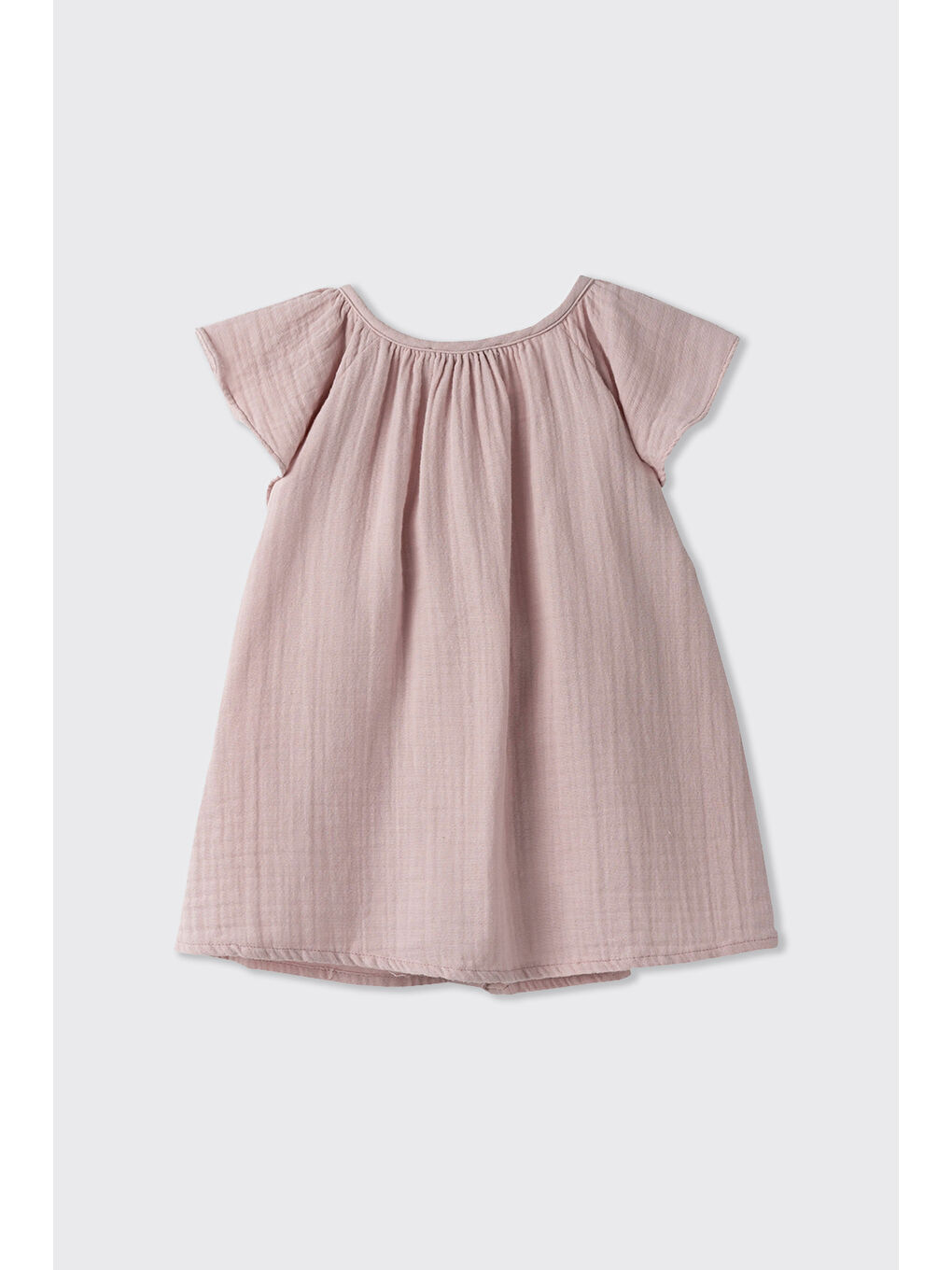 Kız Çocuk Yumuşak Dokulu Pembe Müslin Bluz-1