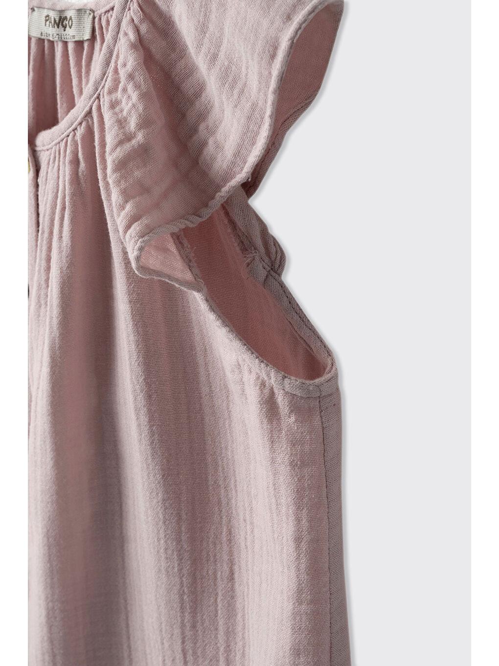 Kız Çocuk Yumuşak Dokulu Pembe Müslin Bluz-2