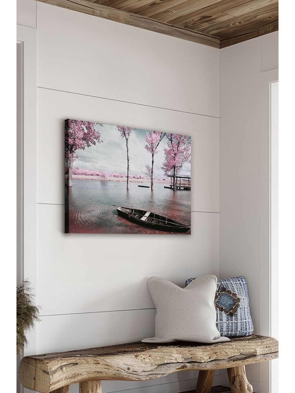 Beyaz Dekoratif Kanvas Tablo - FDC218 - ERSYFDC218-5070