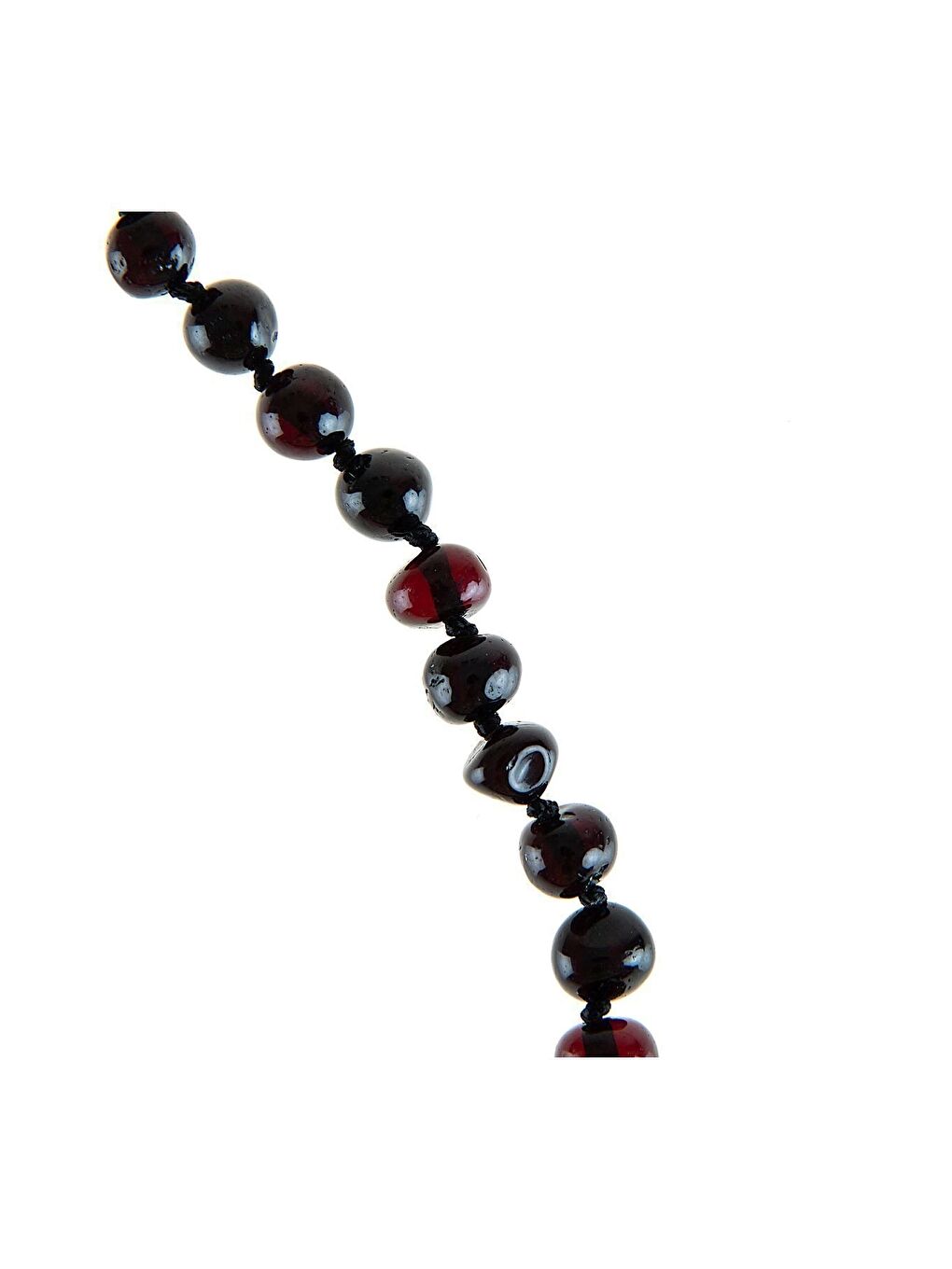 Kırmızı Orjinal Kehribar Bebek Bilekliği Vişne-5