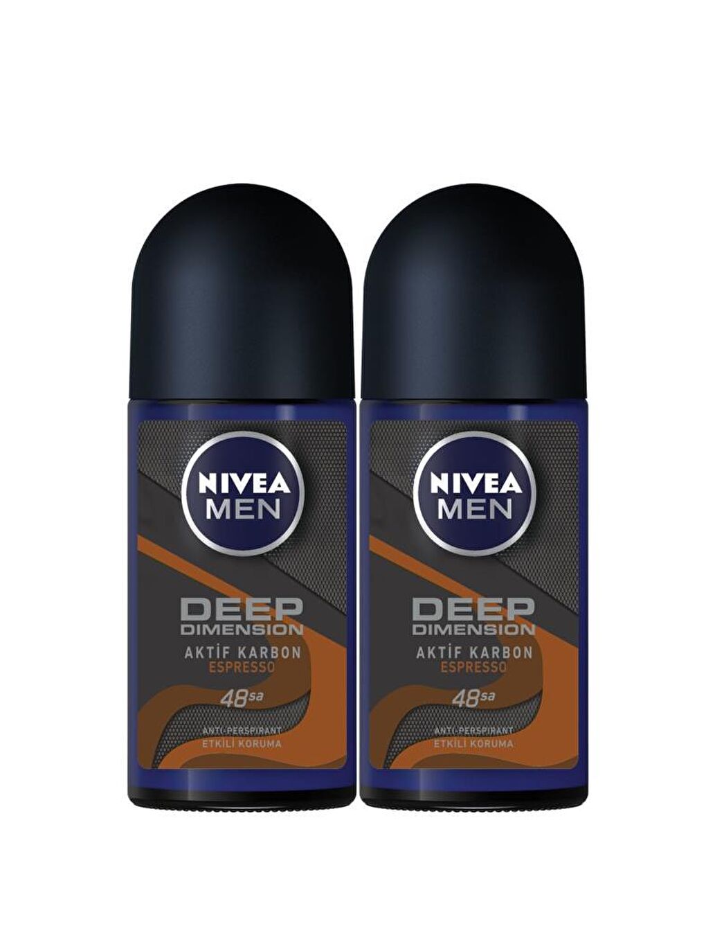 NIVEA Şeffaf Erkek Roll On Deodorant Espresso 50 ml 2'li