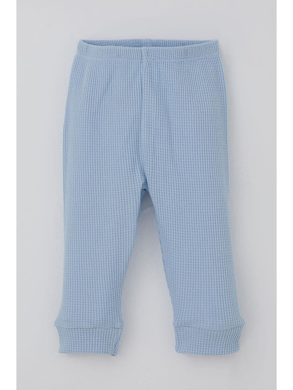 Erkek Bebek Pijama Takımı Omuzdan Patlı Kanguru Cepli Gülenyüz Armalı Açık Mavi (4 Ay-1 Yaş)-2