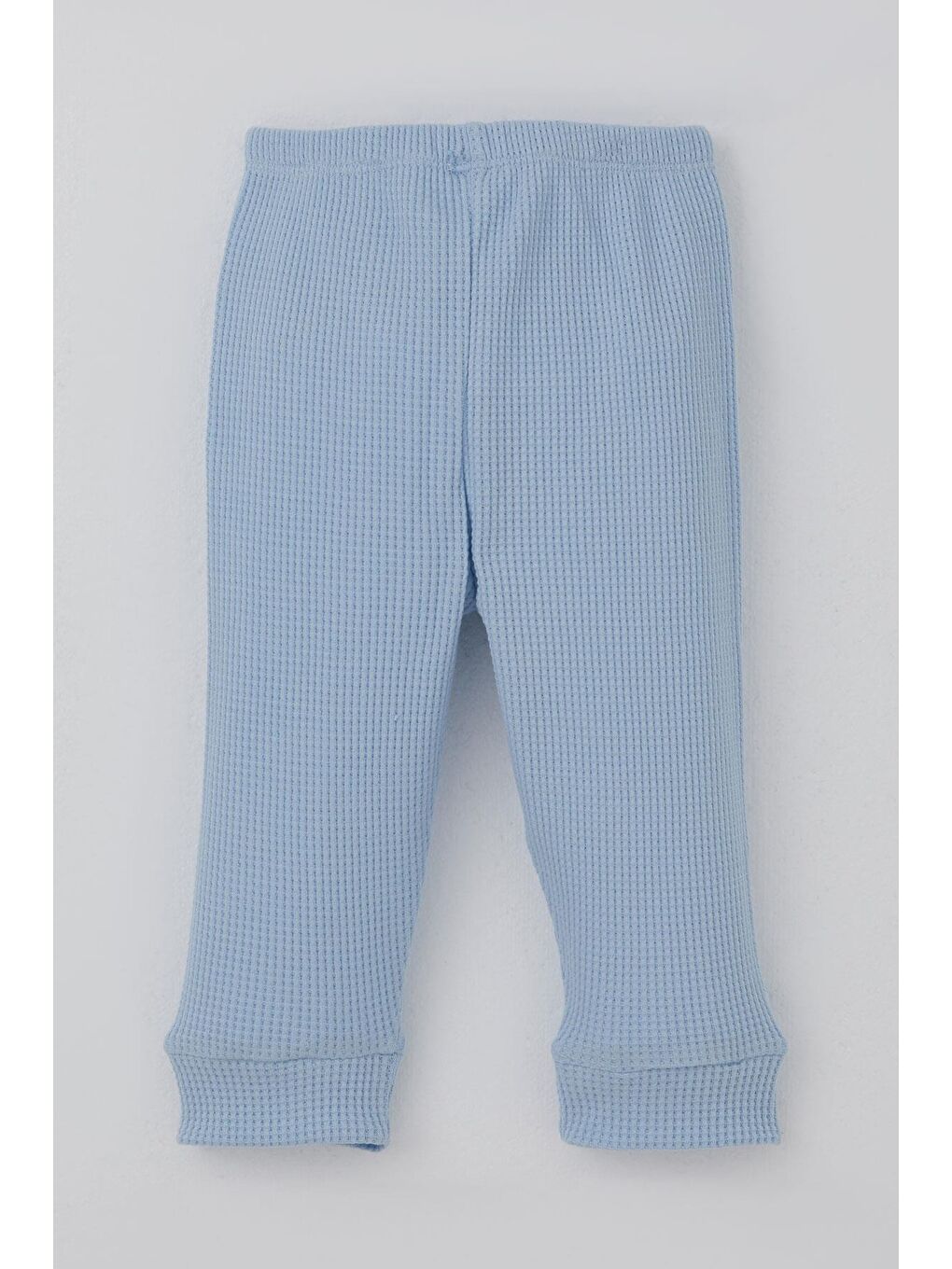 Erkek Bebek Pijama Takımı Omuzdan Patlı Kanguru Cepli Gülenyüz Armalı Açık Mavi (4 Ay-1 Yaş)-5