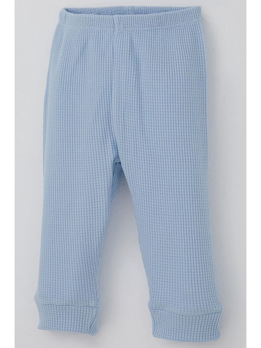 Erkek Bebek Pijama Takımı Omuzdan Patlı Kanguru Cepli Gülenyüz Armalı Açık Mavi (4 Ay-1 Yaş)-6