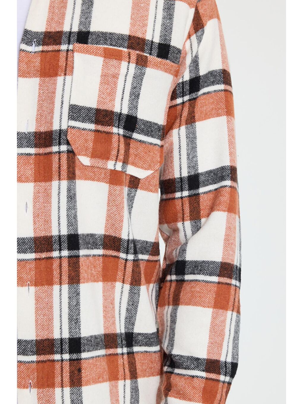 Karışık Erkek Regular Fit Klasik Kesim Çift Cepli Kışlık Oduncu Kareli Gömlek-2