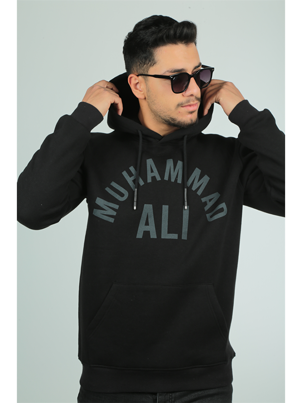 Miron Siyah Muhammadali Baskılı Sweatshirt Regular Fit-Siyah - 2