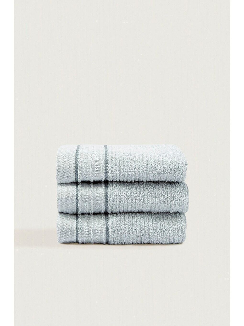 Roya %100 Pamuk 3'lü El Havlusu Seti Mavi 30x50