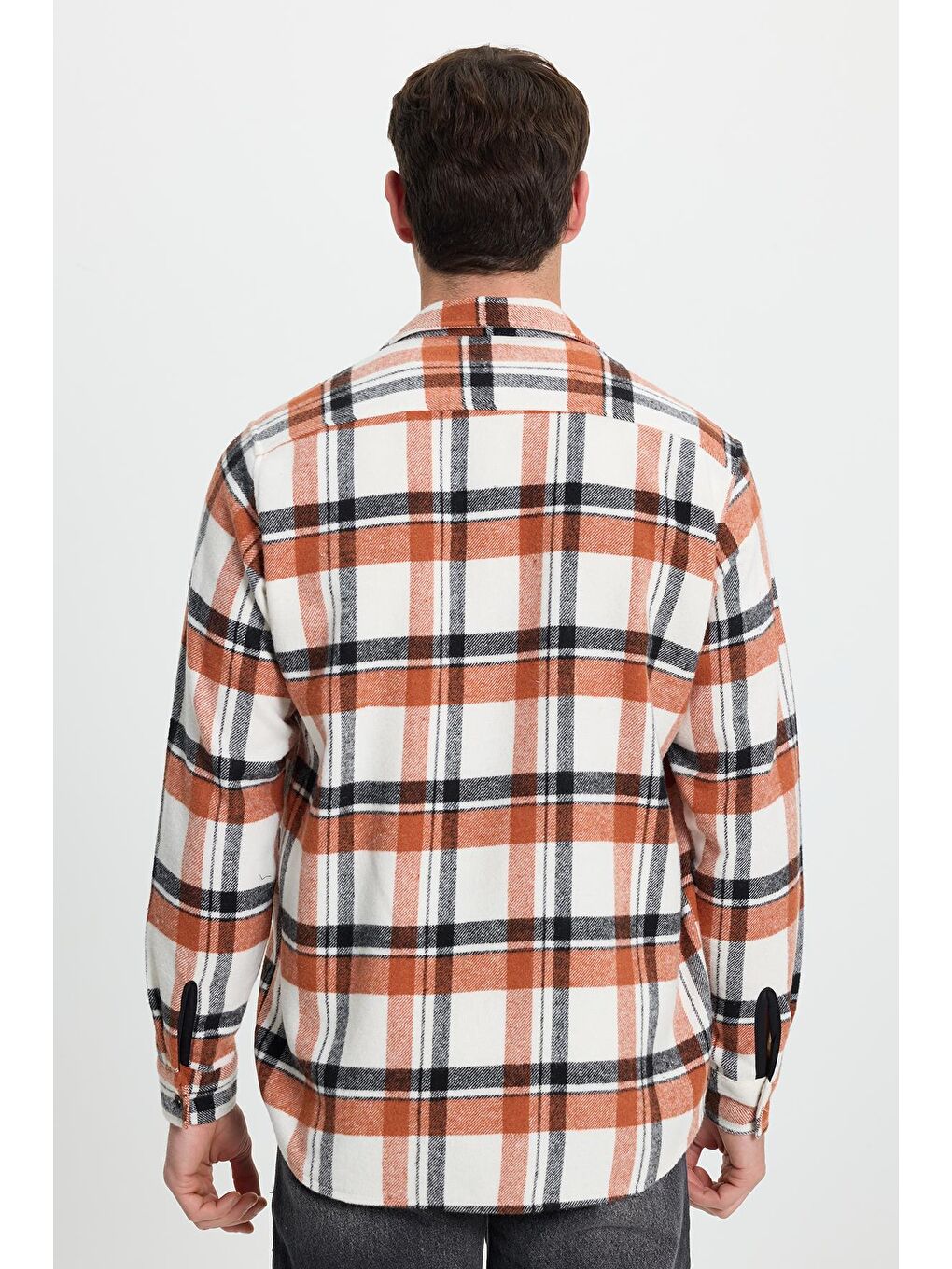 Karışık Erkek Regular Fit Klasik Kesim Çift Cepli Kışlık Oduncu Kareli Gömlek-7