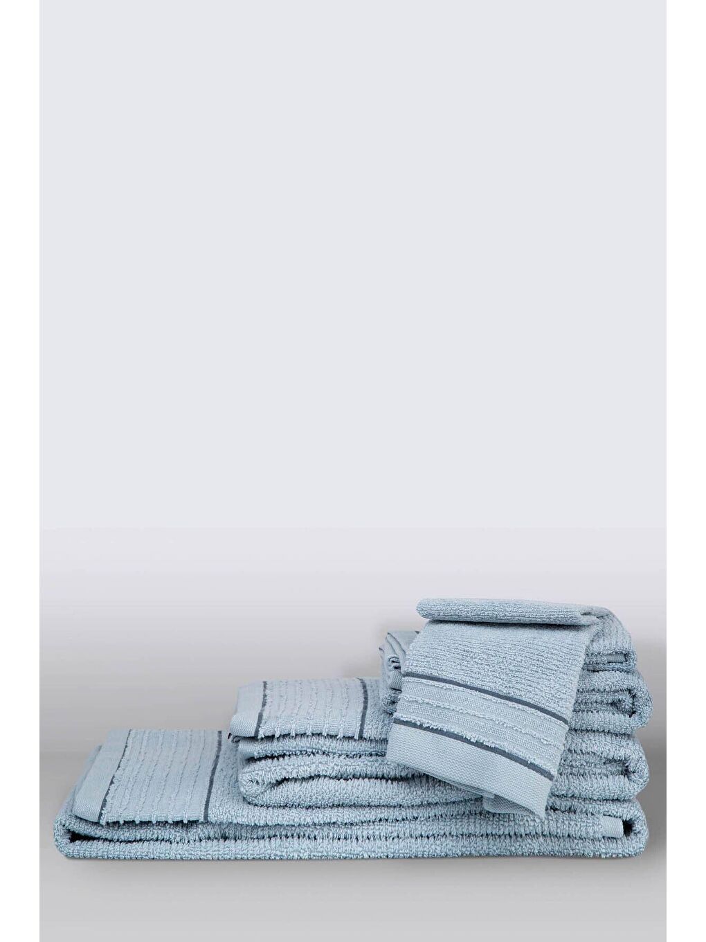 Roya %100 Pamuk 3'lü El Havlusu Seti Mavi 30x50-3