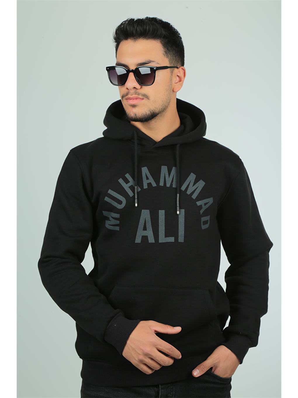 Miron Siyah Muhammadali Baskılı Sweatshirt Regular Fit-Siyah - 4