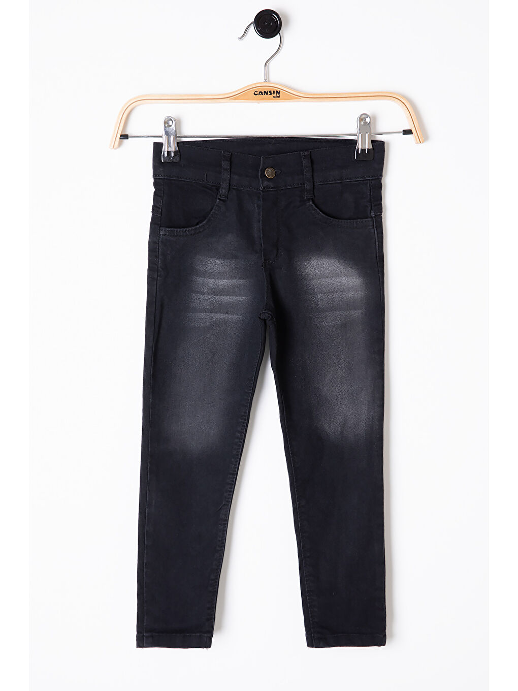 Ekru Krem Fermuar Yakalı Sweatshirt ve Jean Pantolonlu Erkek Çocuk Takım 20109-2