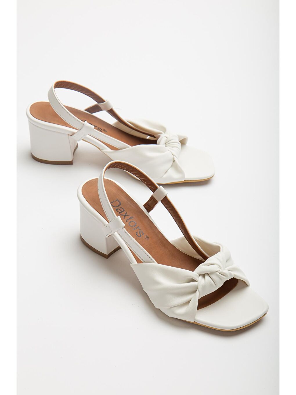 Beyaz D719   Kadın Topuklu Ayakkabı-4