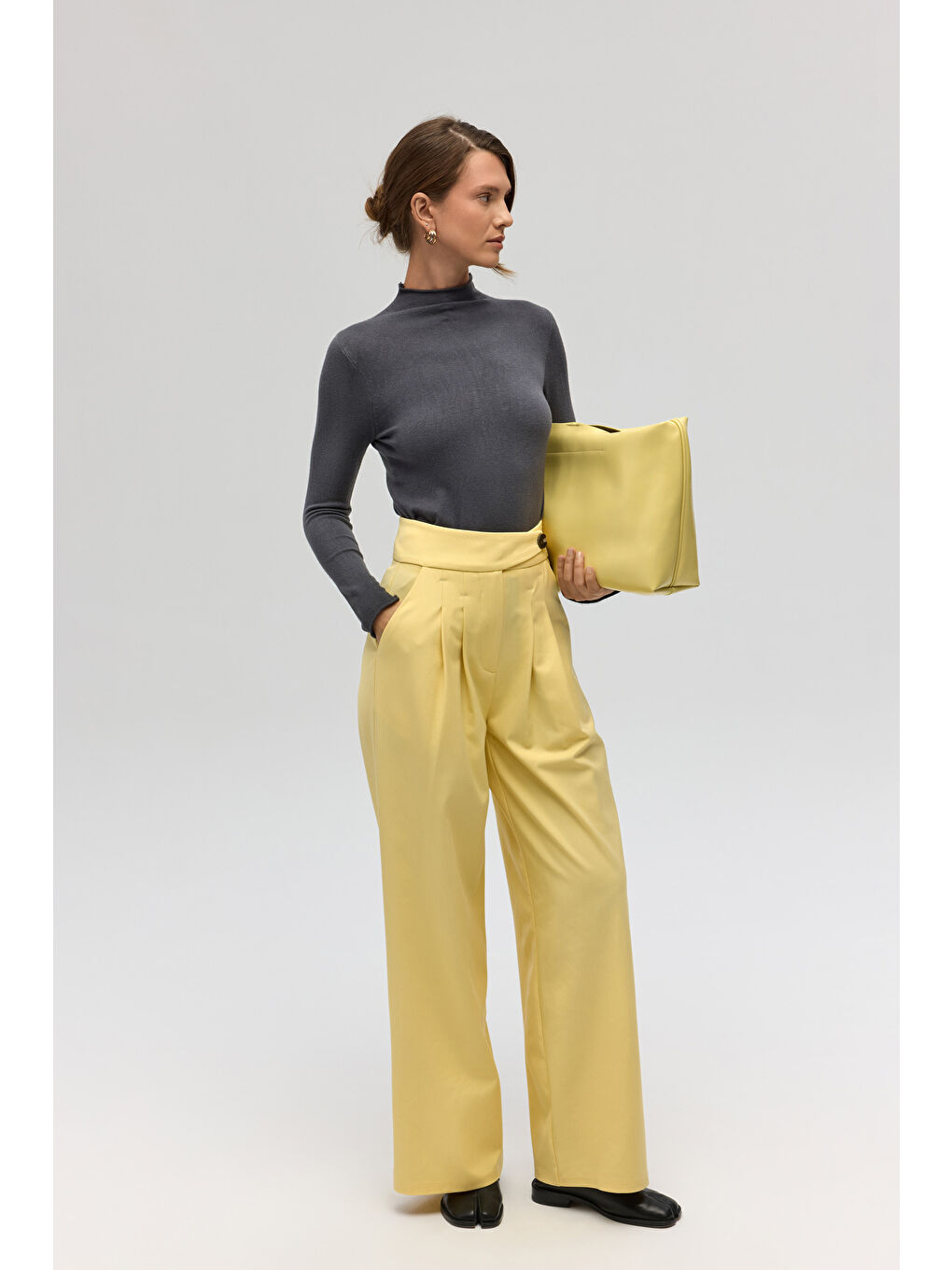 Serina Balıkçı Yaka Antrasit İnce Triko-1