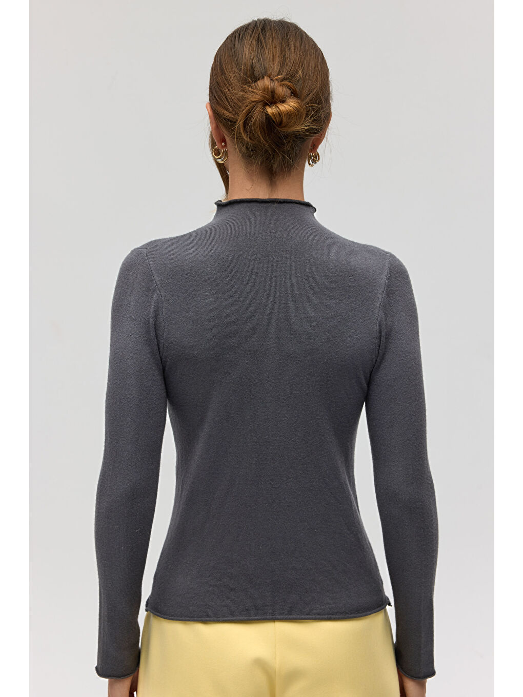 Serina Balıkçı Yaka Antrasit İnce Triko-4