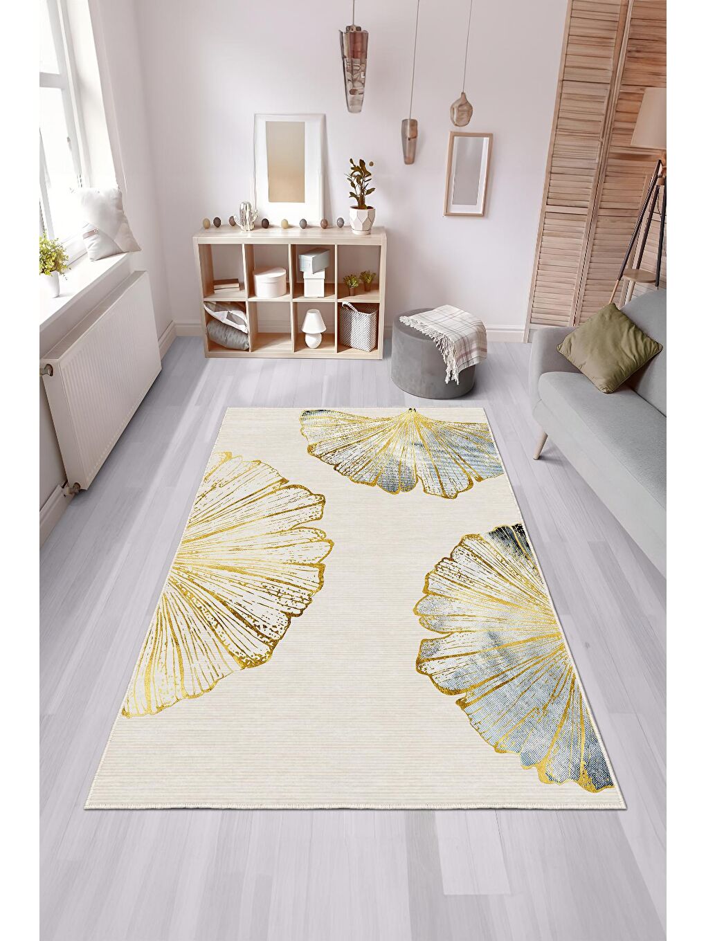 Ekru Özel Tasarım, Kaymaz Taban, İnce, Yıkanabilir, Modern Halı WOOKECE1494 160x230