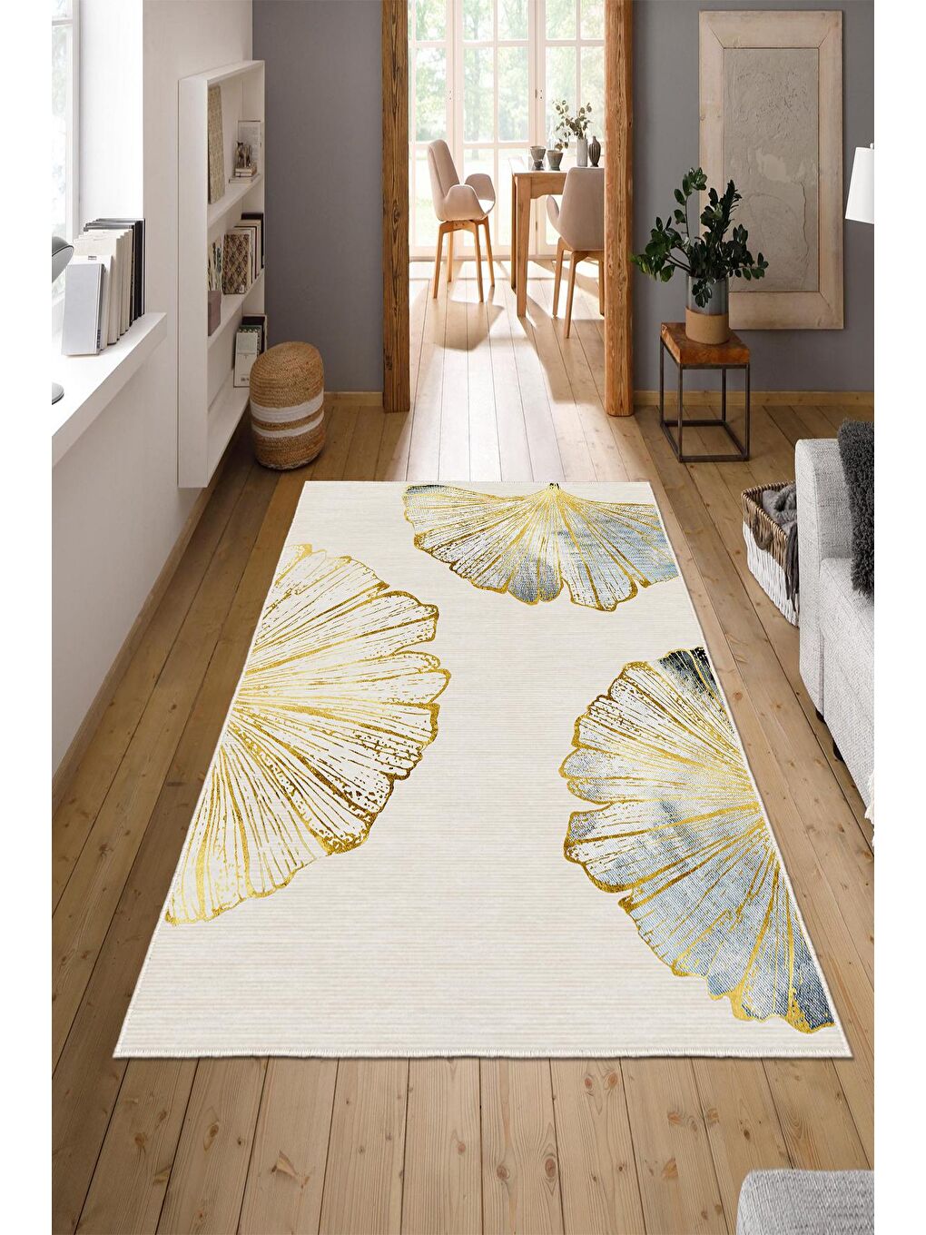 Ekru Özel Tasarım, Kaymaz Taban, İnce, Yıkanabilir, Modern Halı WOOKECE1494 160x230-1