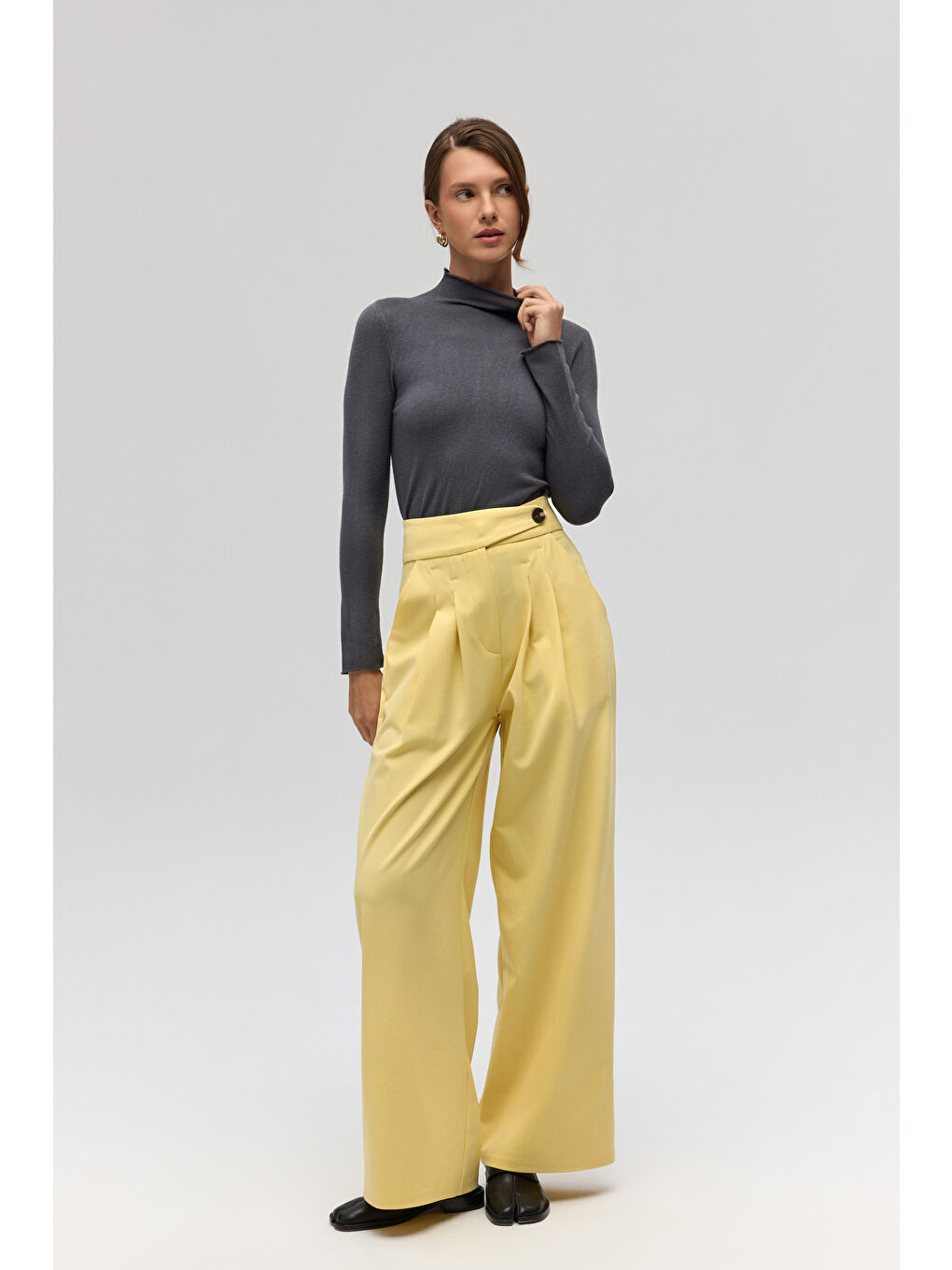 Serina Balıkçı Yaka Antrasit İnce Triko-5