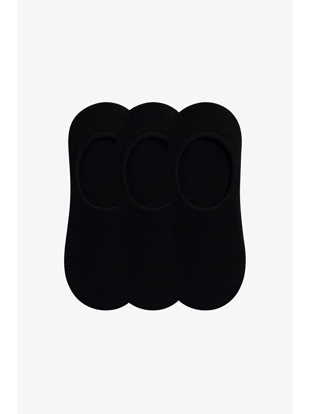 Erkek Pamuklu Görünmez 3'Lü Babet Çorap Siyah