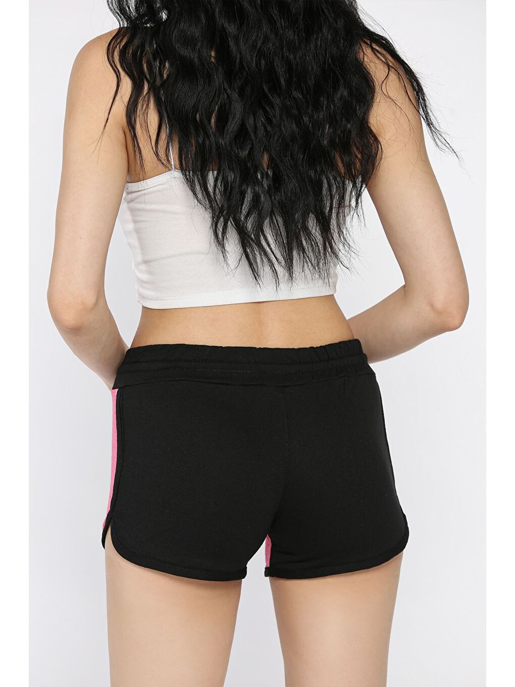 Fuşya Kadın Biyeli Baskılı Mini Şort-2