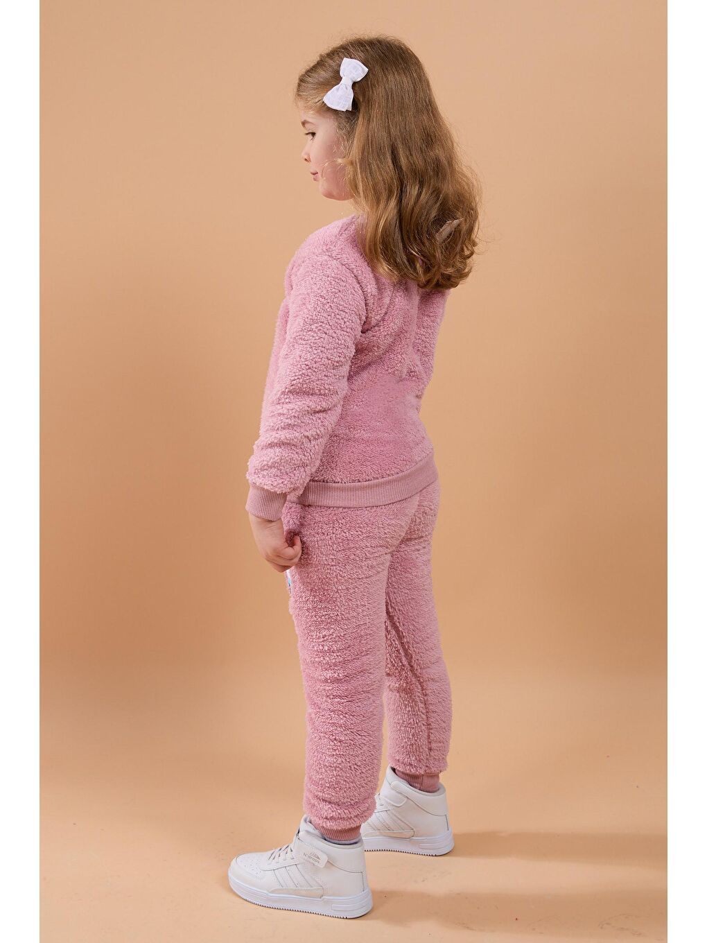 Kız Çocuk Pembe Peluş Takım - 23797-4