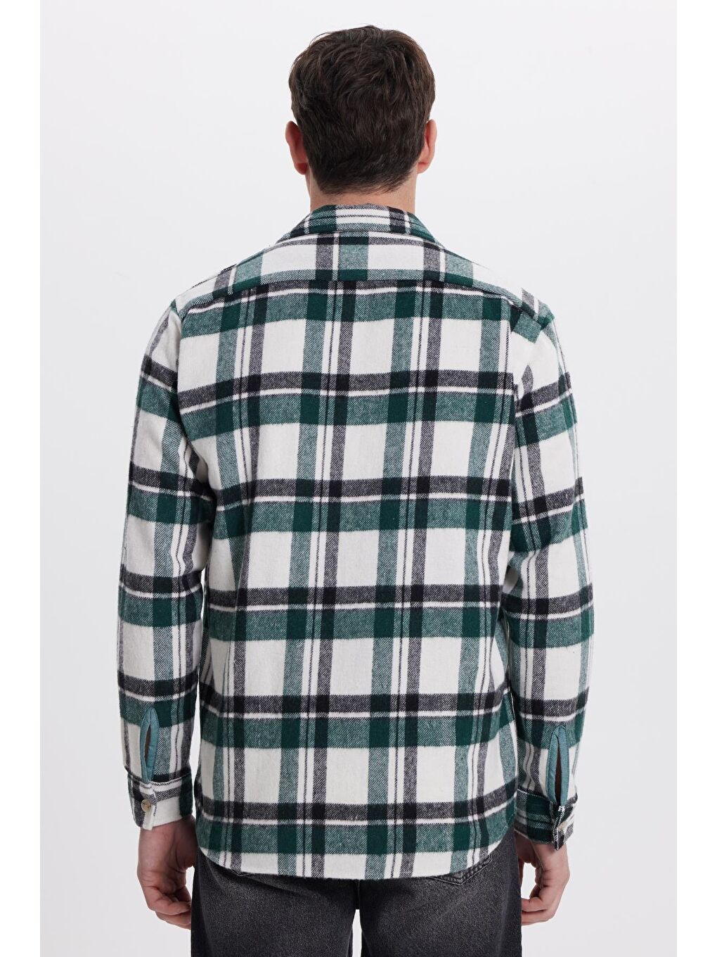 Karışık Erkek Regular Fit Klasik Kesim Çift Cepli Kışlık Oduncu Kareli Gömlek-6