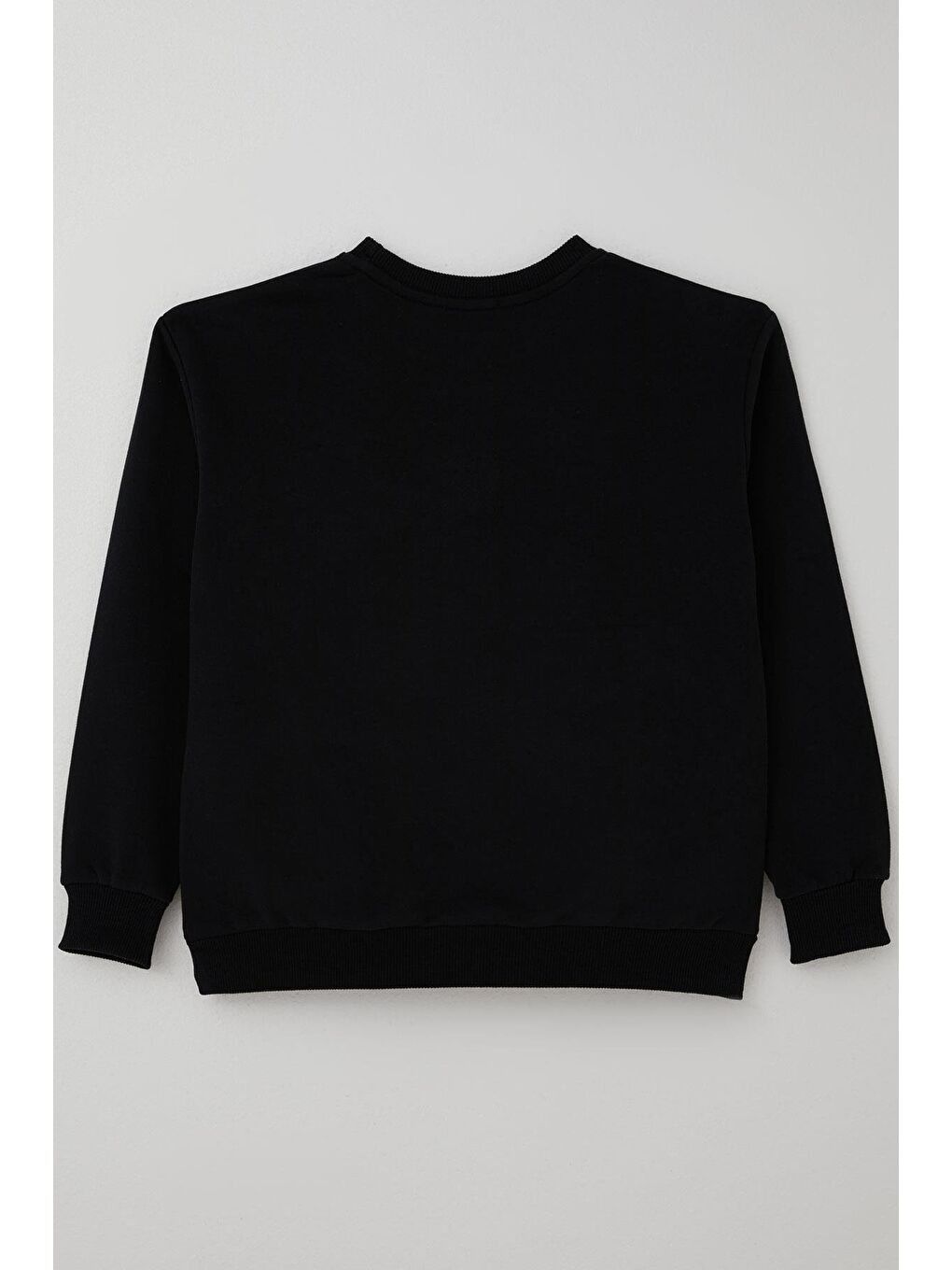 Kız Çocuk Sweatshirt Işıltılı Kalp Masalı İnci İşlemeli Siyah (9-14 Yaş)-1