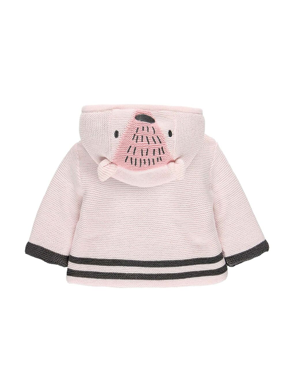 Kız Bebek Kapüşonlu Hırka Pembe-1