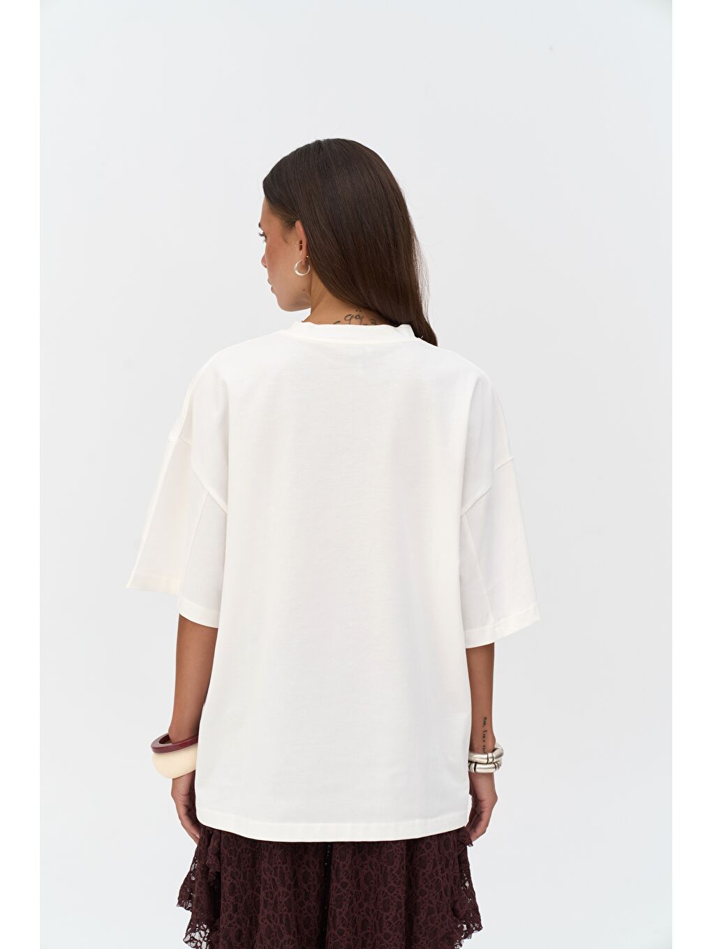 Ice Cream Oversize Beyaz T-Shirt-3