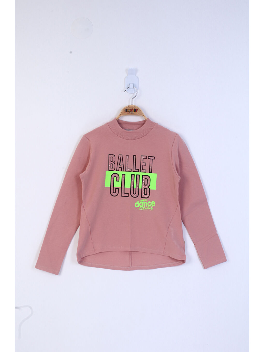 Toontoykids Pembe Kız Çocuk Ballet Club Baskılı Sweatshirt