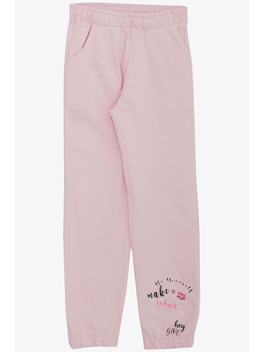 Kız Çocuk Eşofman Takım Muhteşem Gün Temalı Ayakkabı Baskılı Pembe (4 Yaş)-3