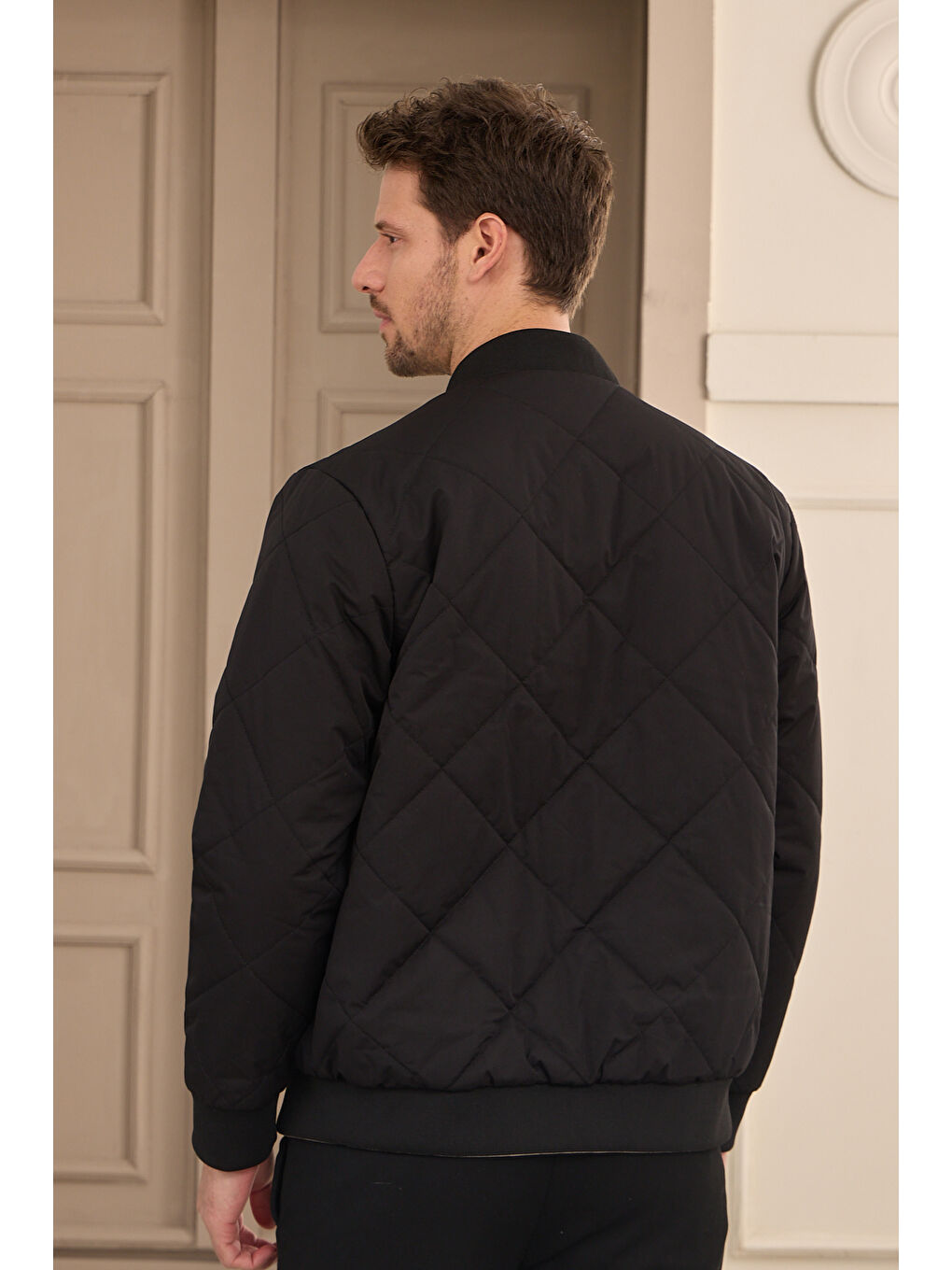 Siyah Unisex Çift Taraflı Giyilebilir Regular-fit Kalıp Su Geçirmez Mont-3