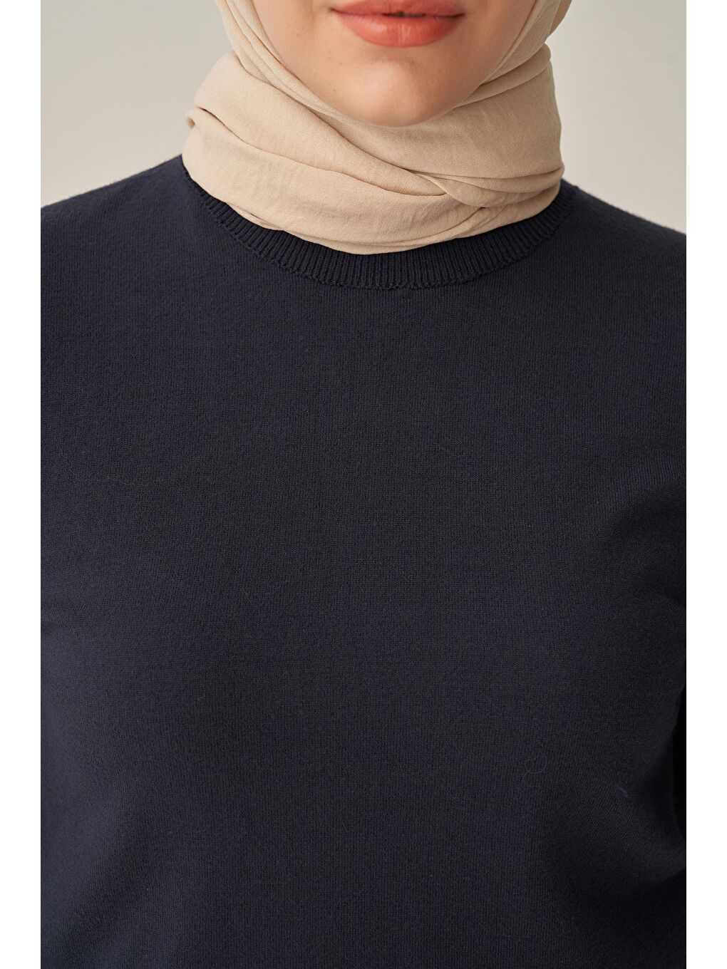 Lacivert-Yarım Balıkçı Uzun Kol Kazak-4