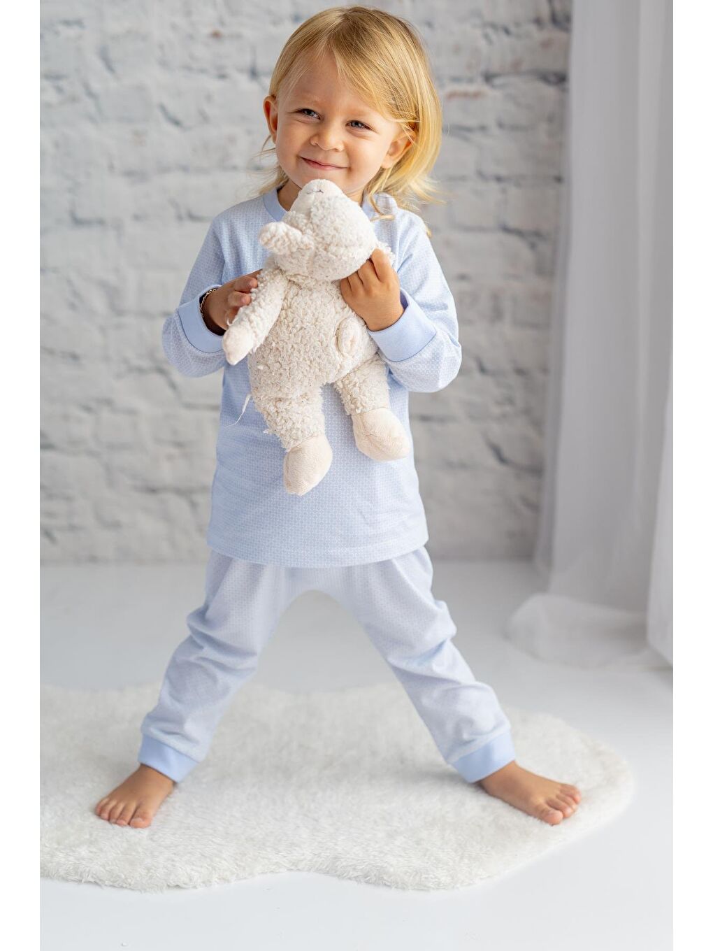 ZEYLAND Mavi Unisex Bebek Desenli Pijama Takımı