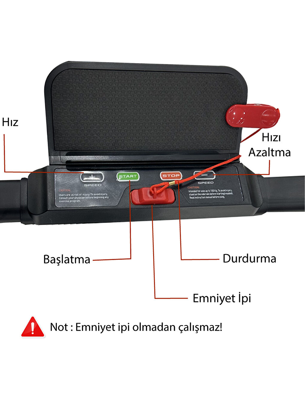 Siyah Pro Ev Tipi 12 Km Hızlı Uygulama Destekli ve Müzikli Uzaktan Kumandalı Koşu Bandı-3