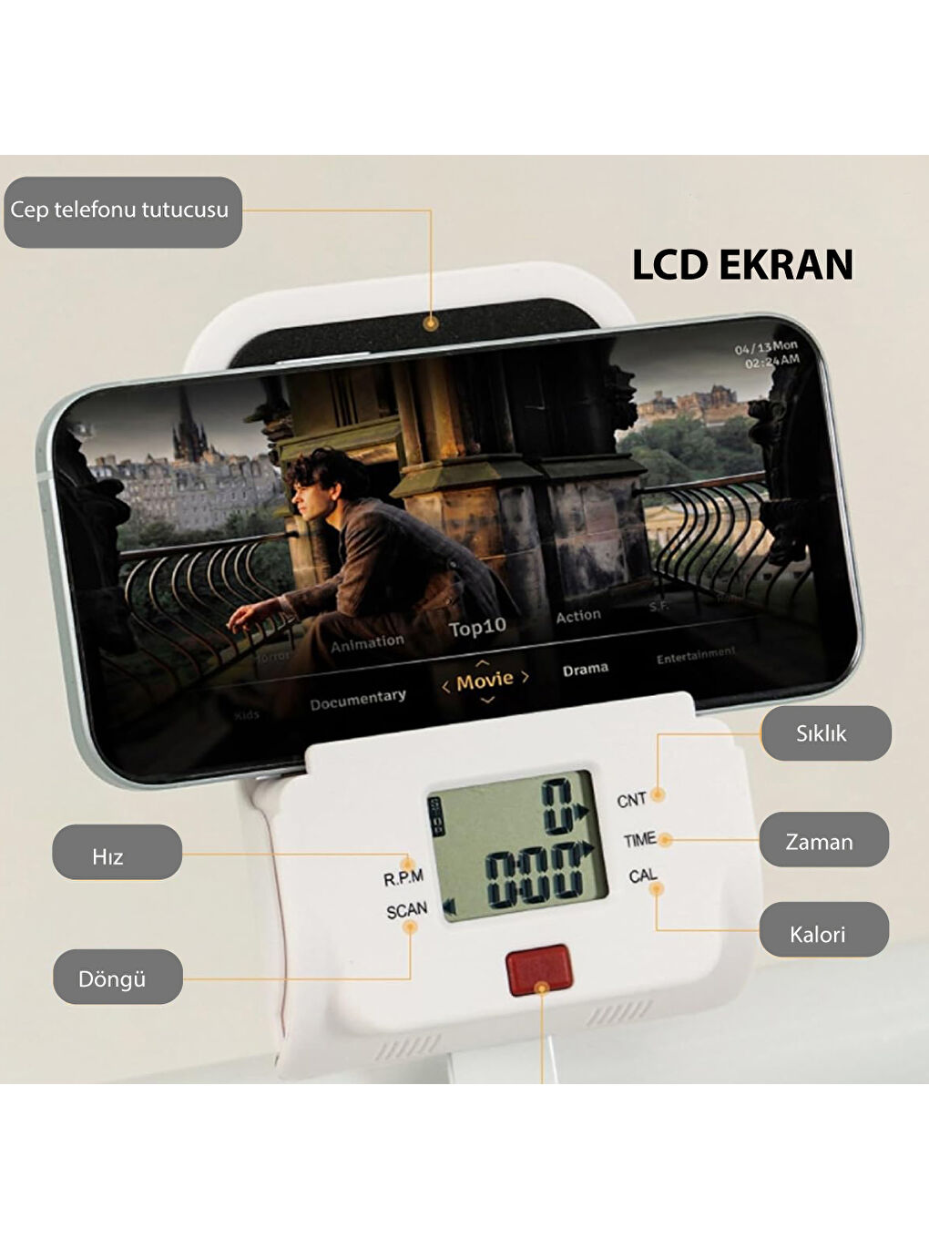 Beyaz Katlanabilir Dikey Tırmanma Egzersiz Aleti - Merdiven Tırmanma Kondisyon Aleti-2