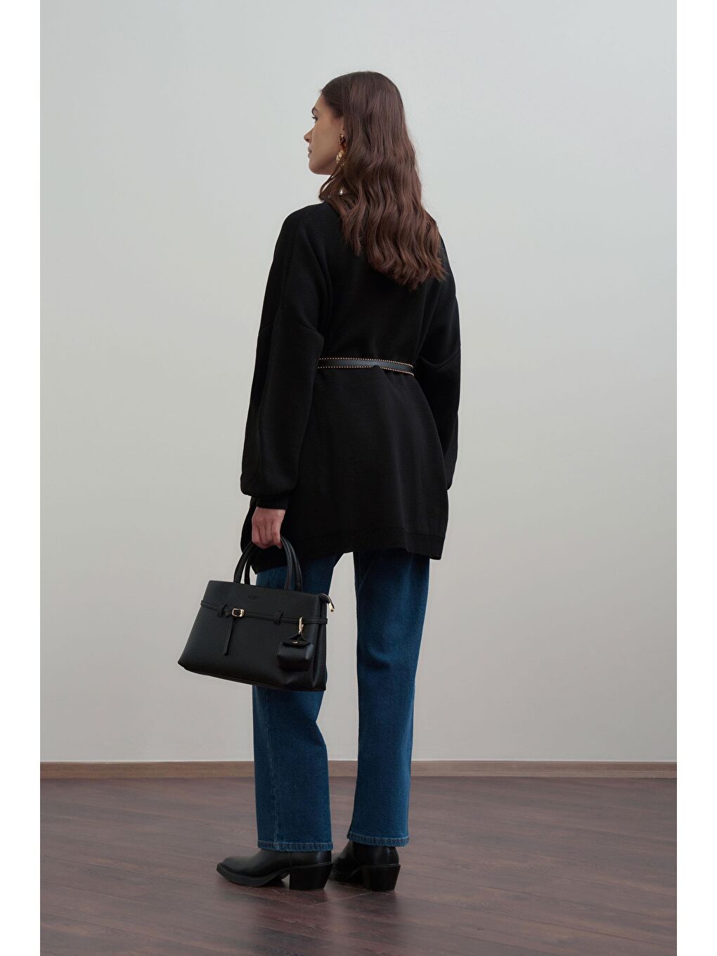 Siyah-Bol Kesim Triko Kazak-2