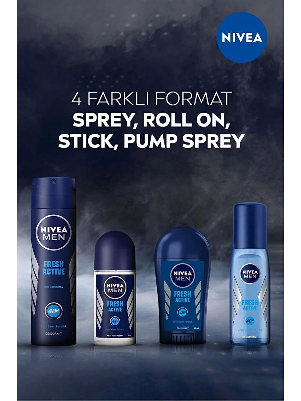 NIVEA Şeffaf Men Fresh Active Erkek Sprey Deodorant 150 ml X5 Adet, 48 Saat Deodorant Koruması, Çanta Hediye! - 4