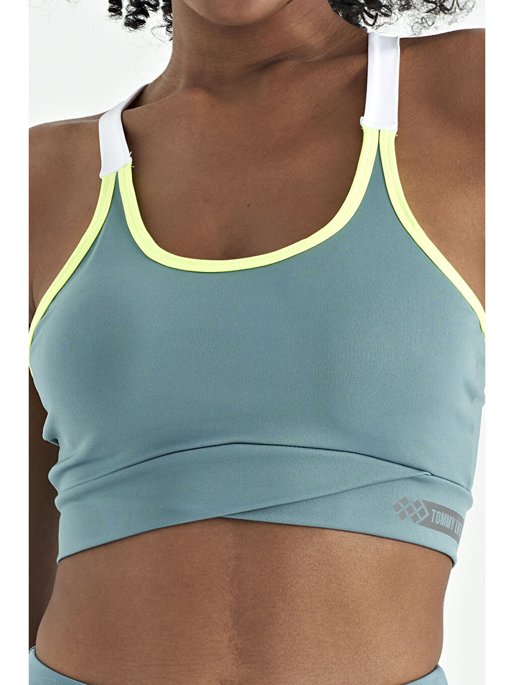 Mint Yeşili Sırt Detaylı Askılı Dar Kalıp Kadın Büstiyer - 97254-4